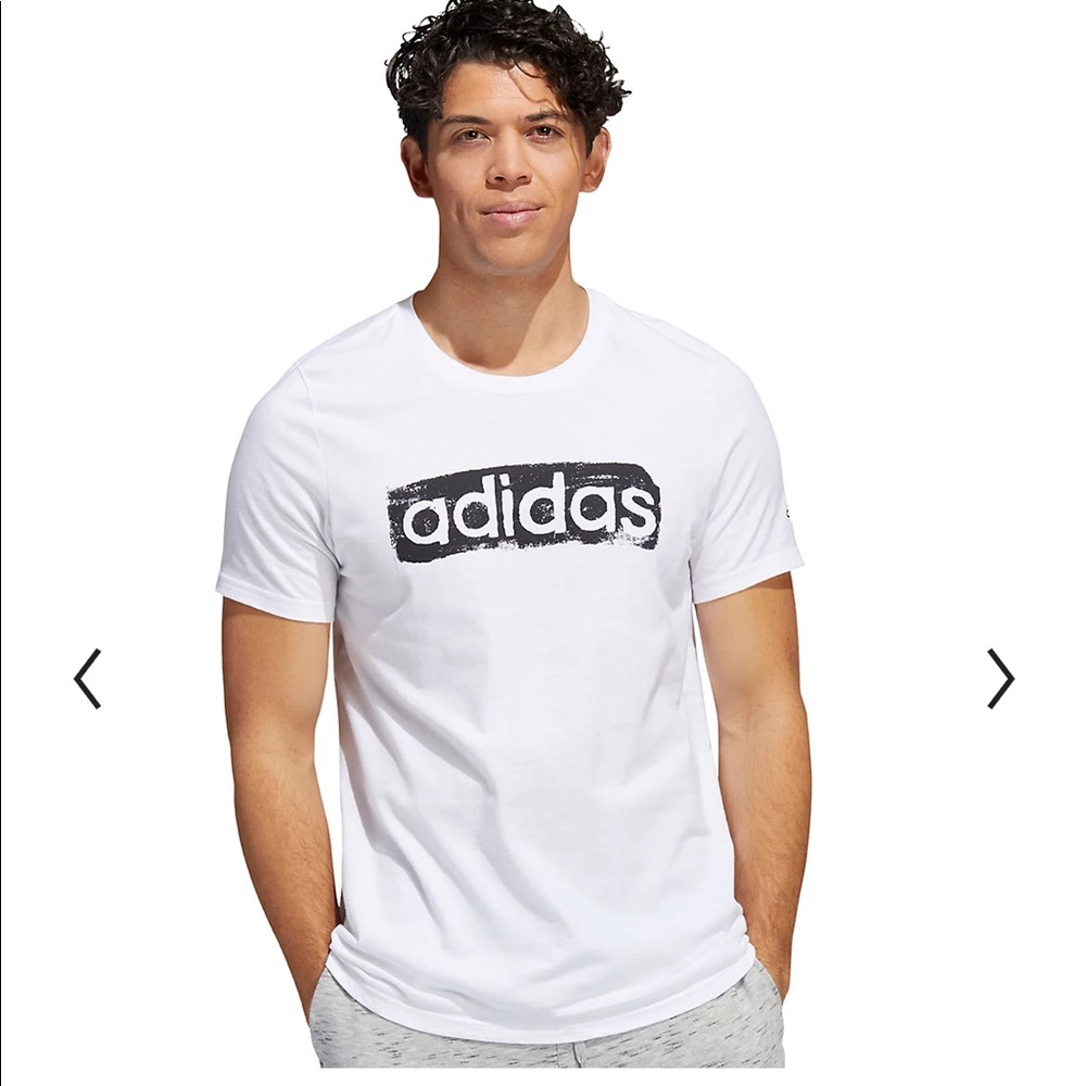 Men’s Adidas Brushstroke Vol. 4 White Tee Size 2XL